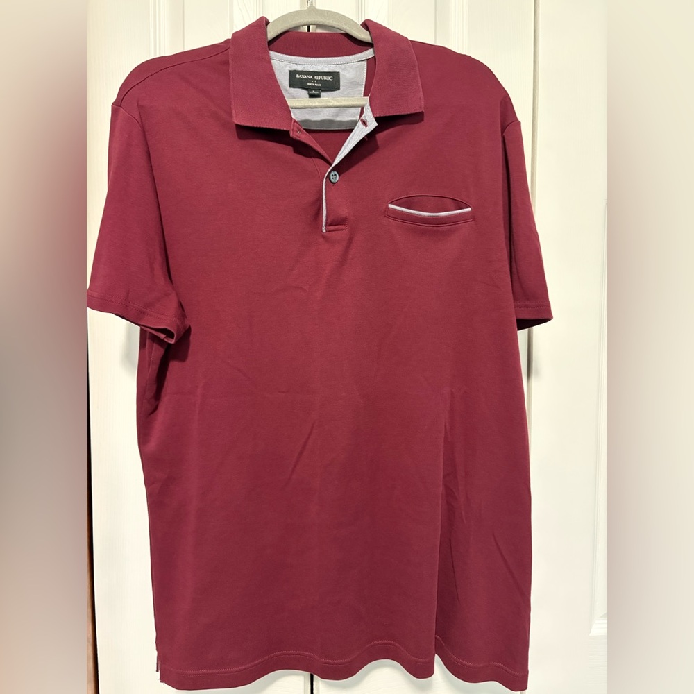 Men's Banana Republic Burgundy Polo Shirt